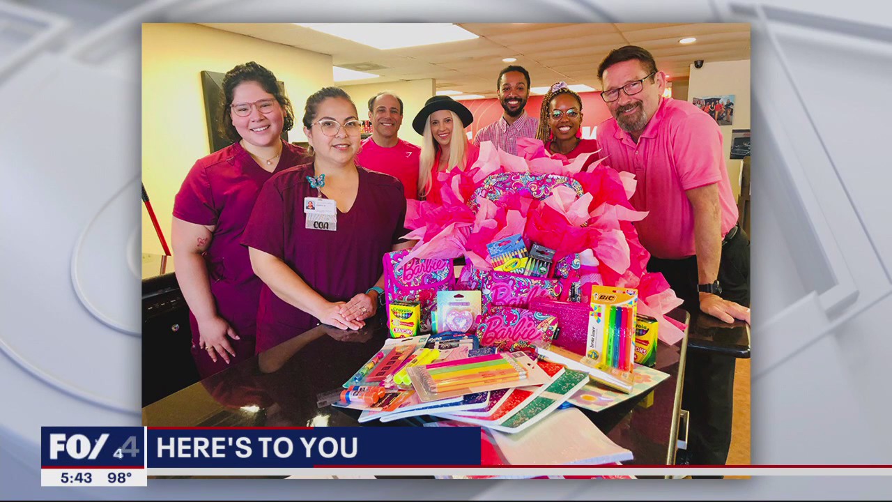 Hospital staff collect school supplies for kids