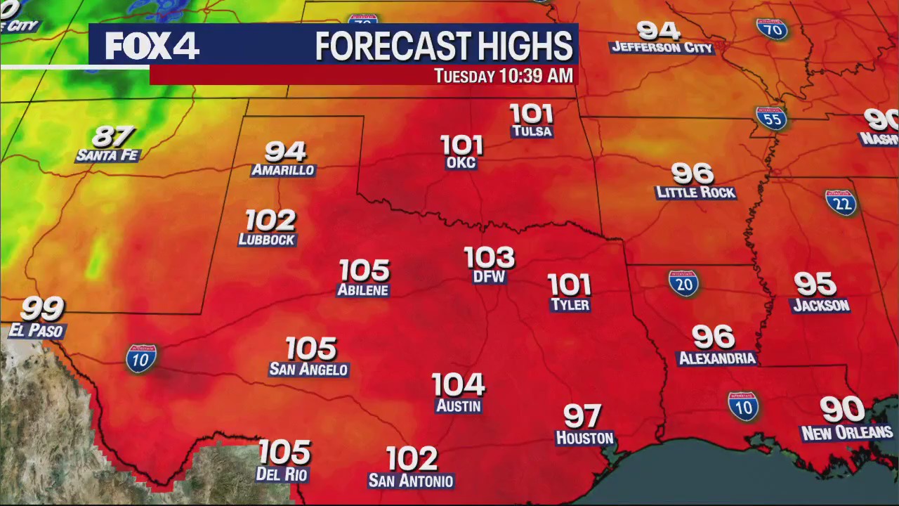 Dallas Weather: Sept. 5 morning forecast