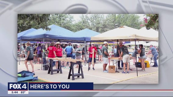 Flower Mound church members build beds for kids in need
