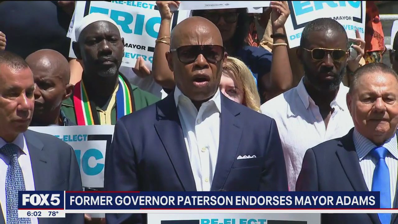Former NY Governor Paterson endorses Adams | FOX 5 New York