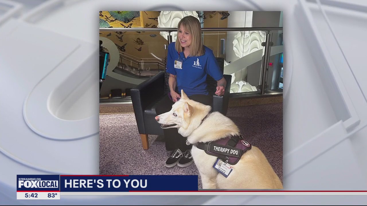 Therapy dog Gaia volunteers at Children?s Health