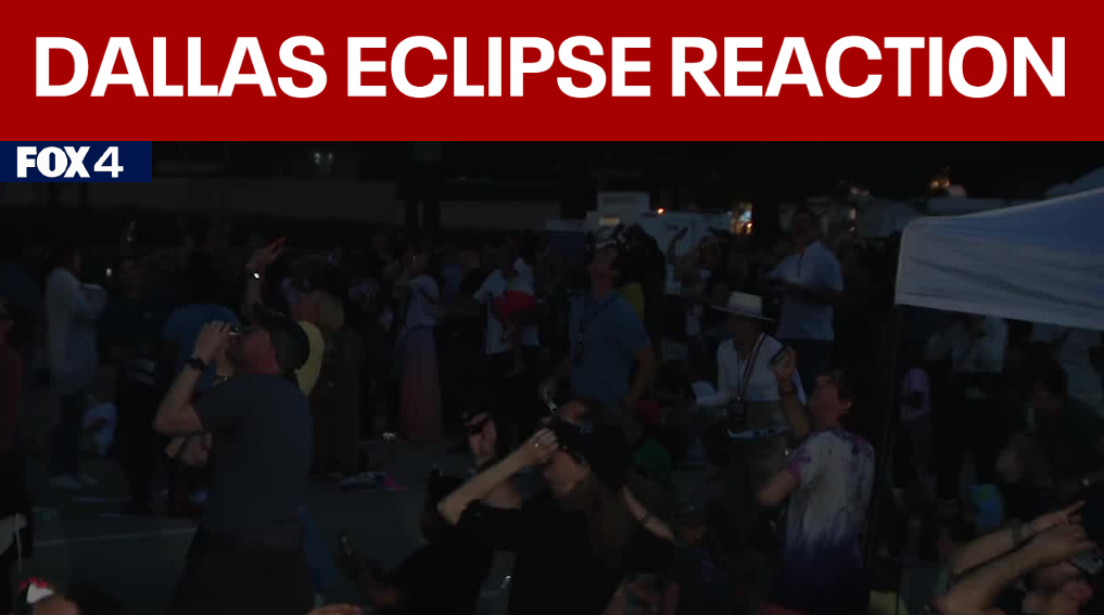Solar Eclipse 2024: Downtown Dallas reacts to eclipse