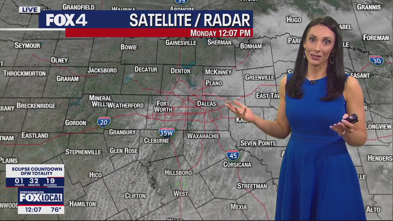 Dallas Weather: April 8 noon forecast update