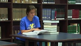 Klein High School senior Grace McGuire putting her best foot forward