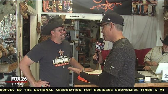 Customized Astros gear from Republic Boot Co.