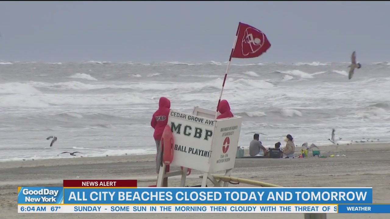 Area beaches closed due to Hurricane Erin