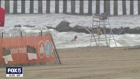 NYC beaches close as hurricane Erin strengthens