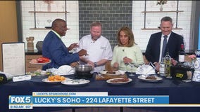 Chef Scott Ditomasso and manager Larry Nobles from Lucky's Soho share the menu with Good Day New York.