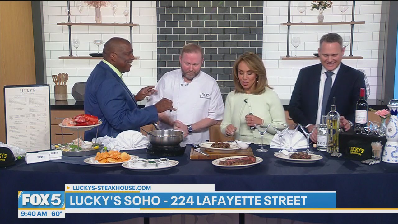 Chef Scott Ditomasso and manager Larry Nobles from Lucky's Soho share the menu with Good Day New York.