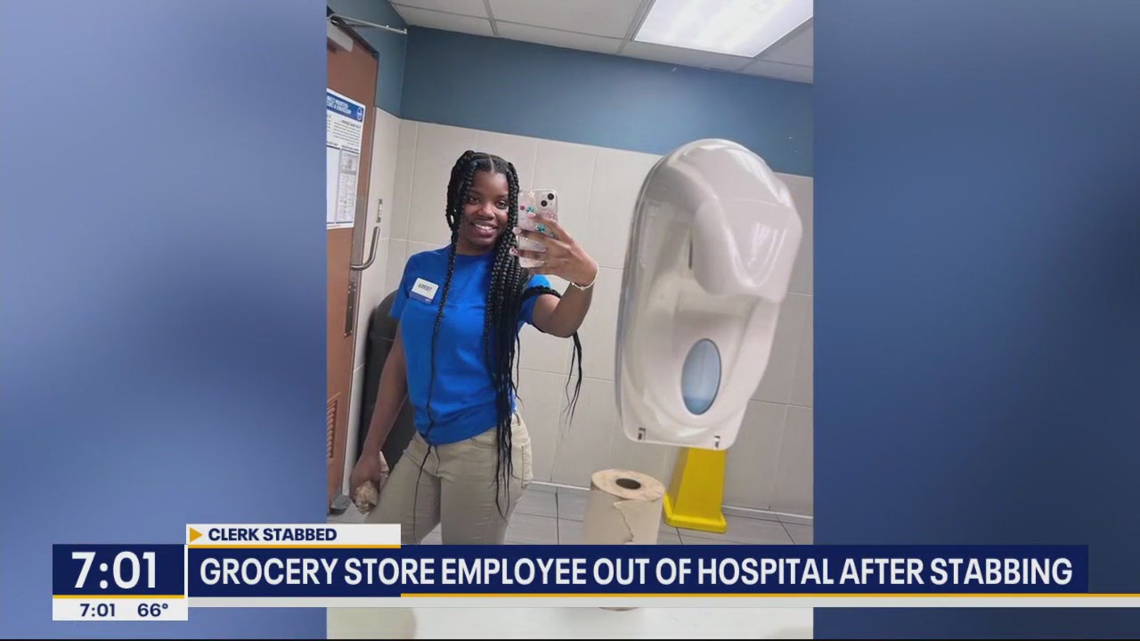 Grocery store clerk recovering from stabbing