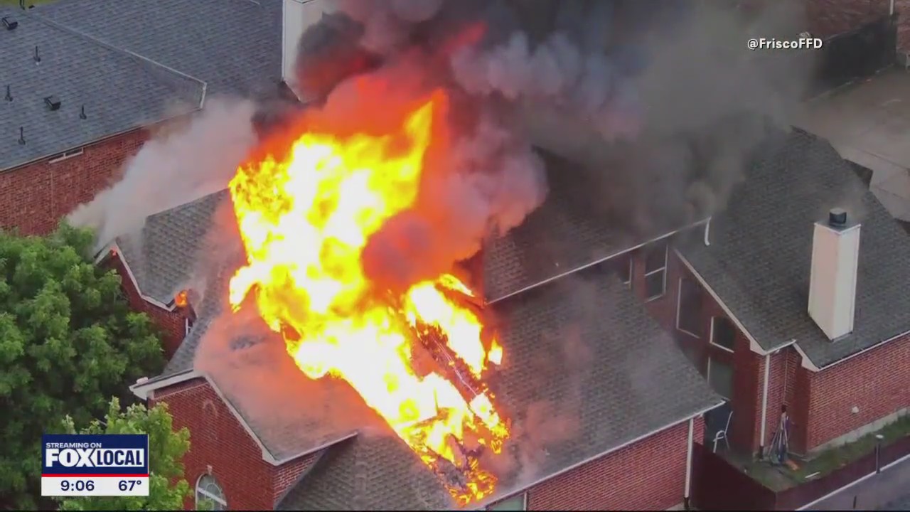 Frisco home catches fire after lightning strike