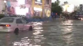Streets flooded in Jamaica as Tropical Storm Laura passes through Caribbean
