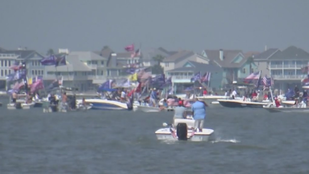 Pro-Trump boat parade held in Galveston Bay