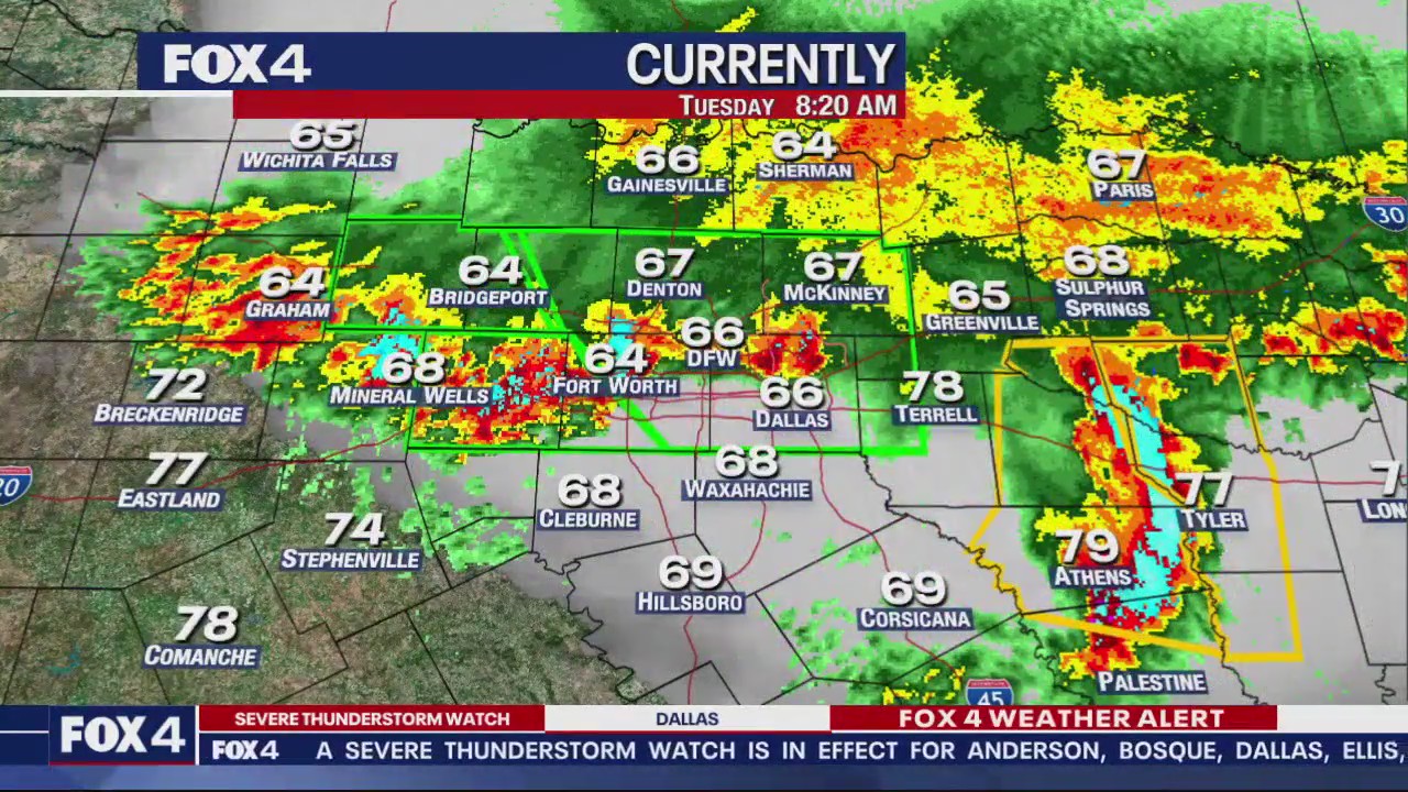 Dallas weather: May 28 - 8:30 a.m. Update