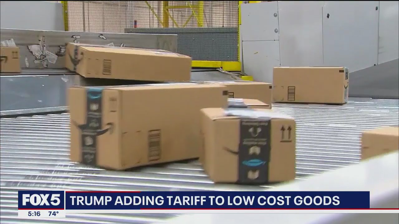 Trump adding tariff to low cost goods