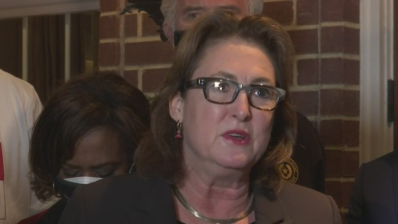 Harris County District Attorney Kim Ogg speaks to supporters on Election Night