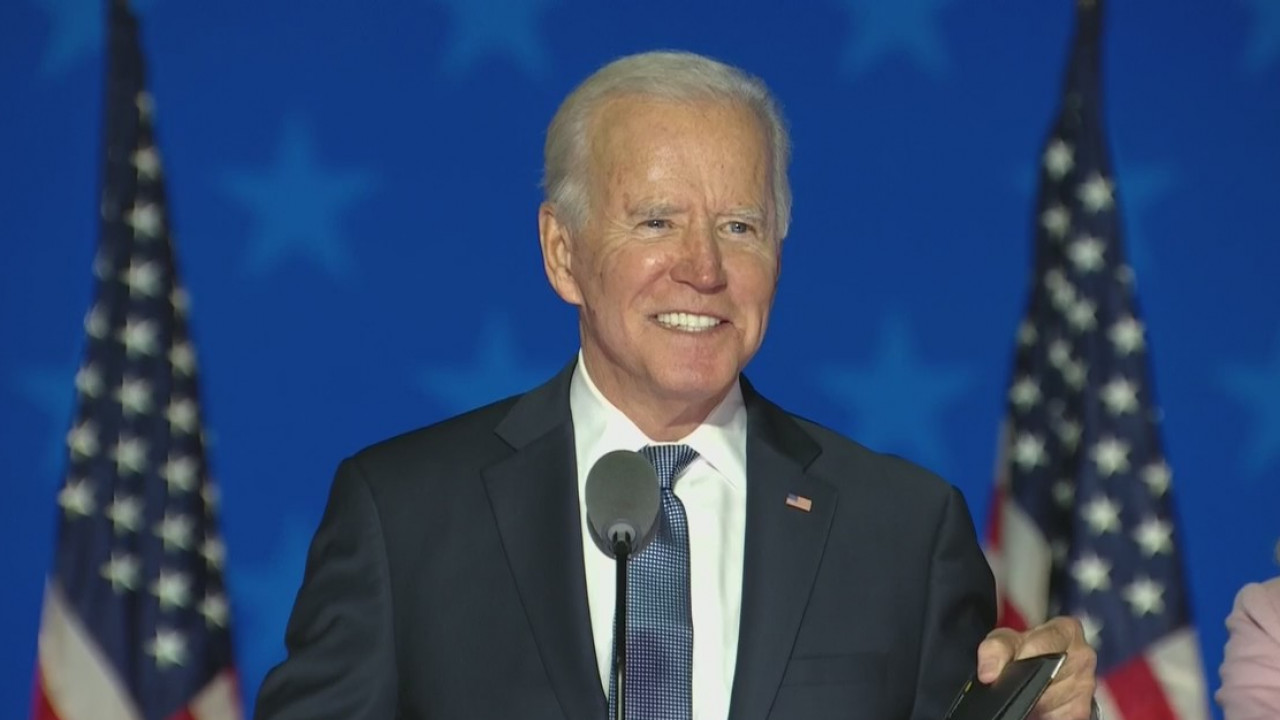 Former VP Joe Biden addresses supporters, feels confident he'll win