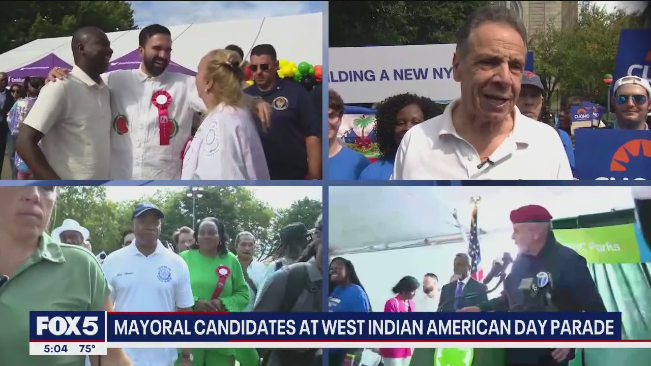 NYC mayoral candidates at West Indian American Day Parade