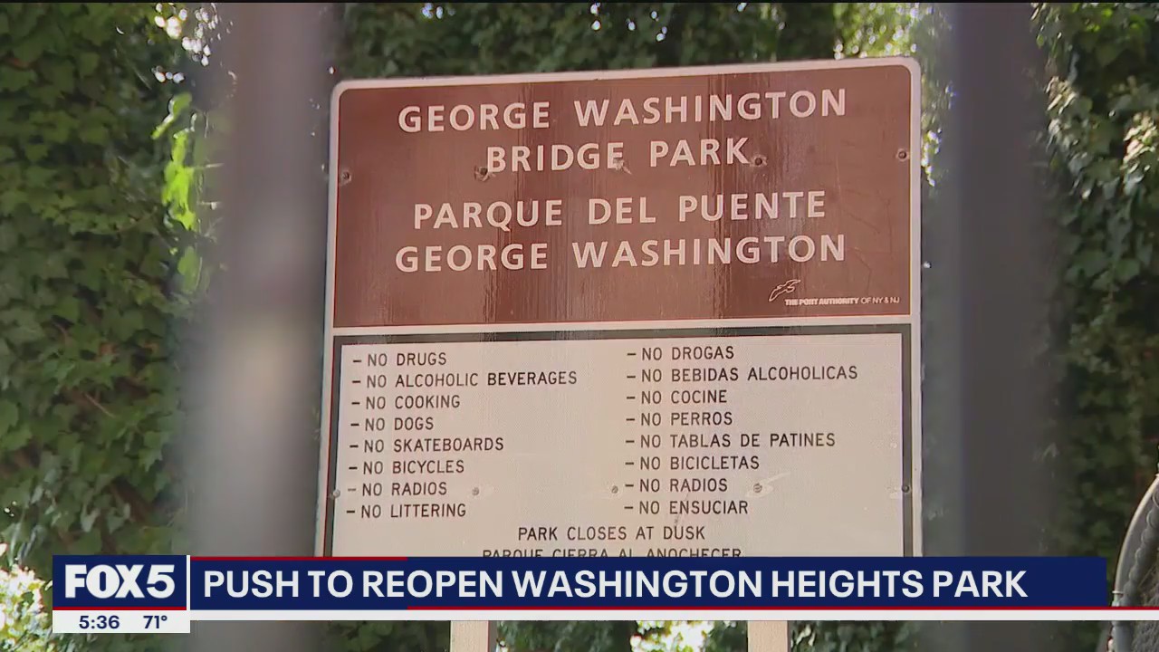 Push to reopen Washington Heights Park