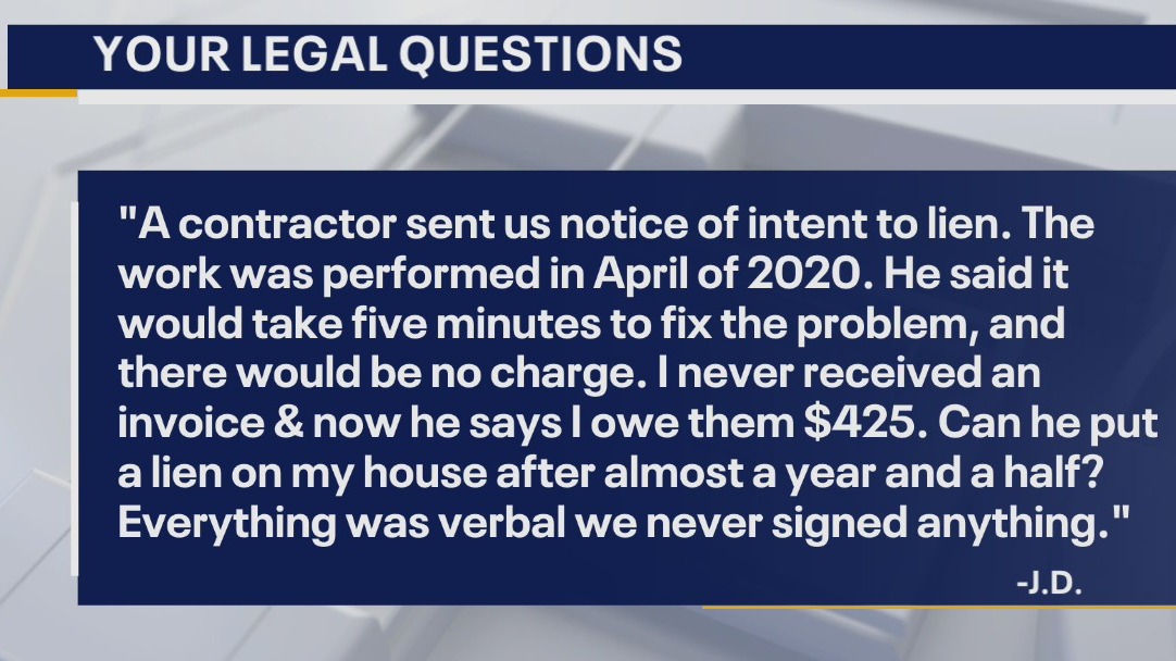 Your Legal Questions: Alleged rental damages; vaccine; intent to lien