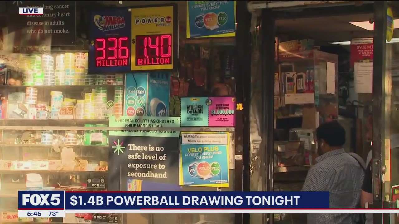 $1.4B Powerball drawing tonight