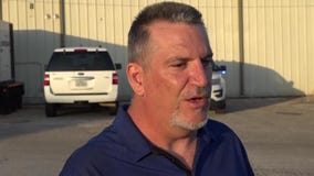 Father of Harris County deputy Robert Howard speaks at procession