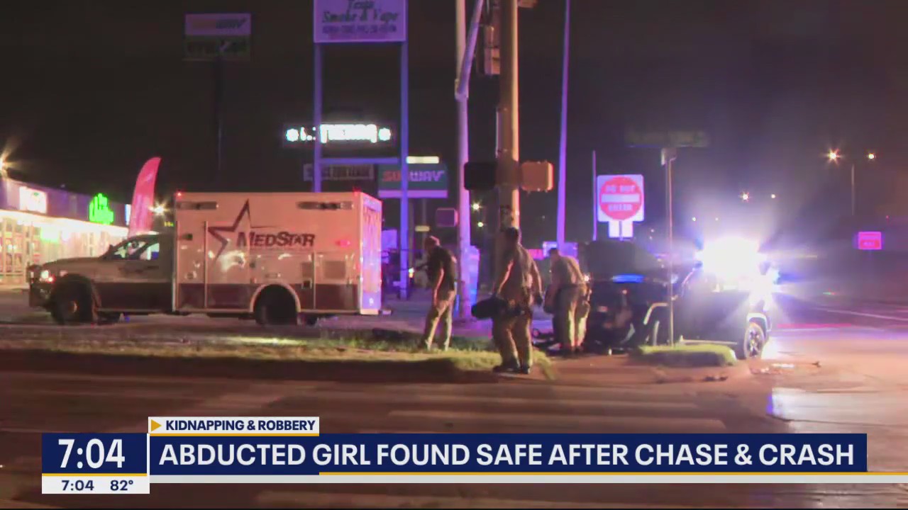 Abducted Fort Worth teen found safe after crash