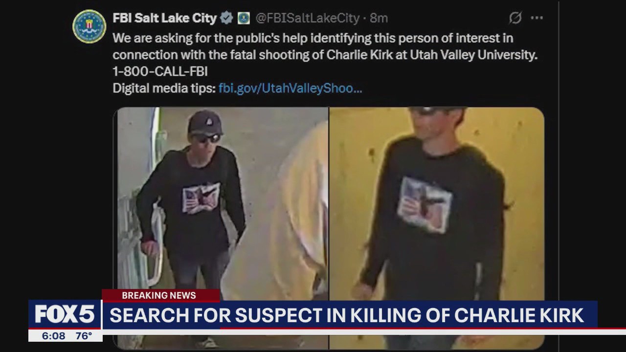 Search for suspect in killing of Charlie Kirk continues