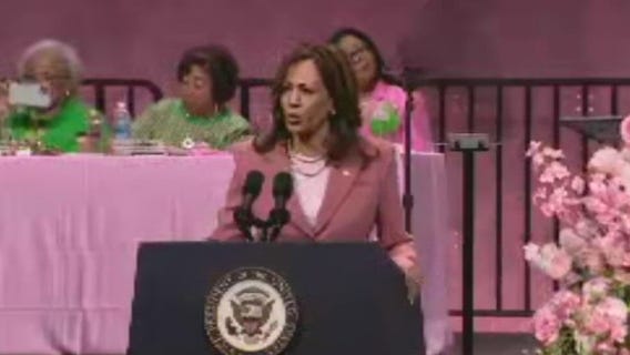 Kamala Harris speaks at AKA convention in Dallas