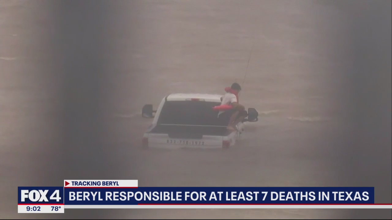 At least 7 killed after Beryl makes landfall
