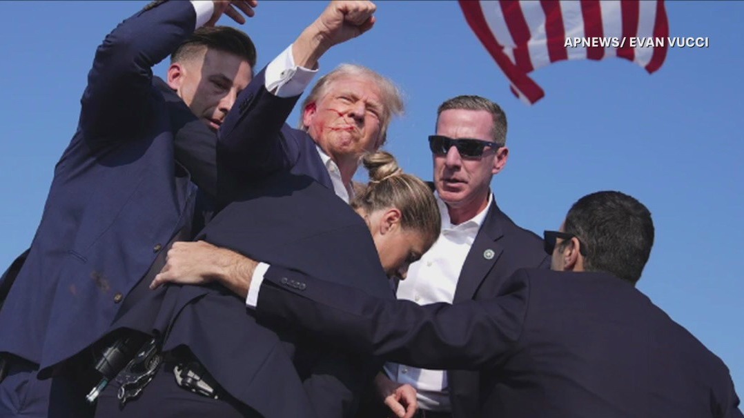 Trump bloodied at Pennsylvania campaign event