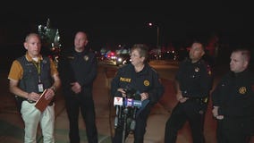 FULL VIDEO: Officials hold press conference after man barricaded inside Spring home sets house on fire