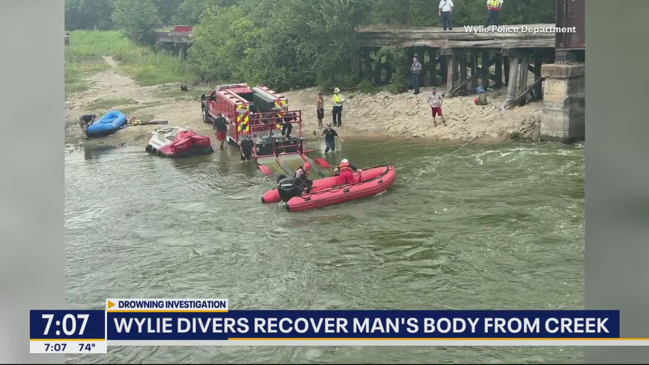 Man drowns in Wylie creek, 3 others rescued