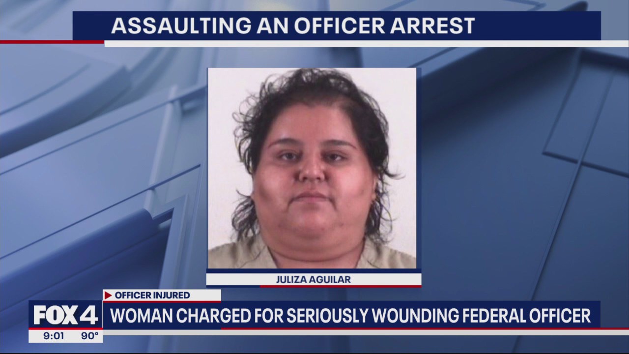 Woman charged for injuring federal officer