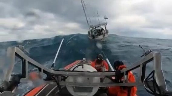 WATCH: Coast Guard rescues couple stranded off Galveston shore