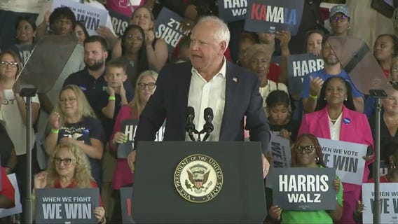 Kamala Harris, Tim Walz speak at rally in Detroit