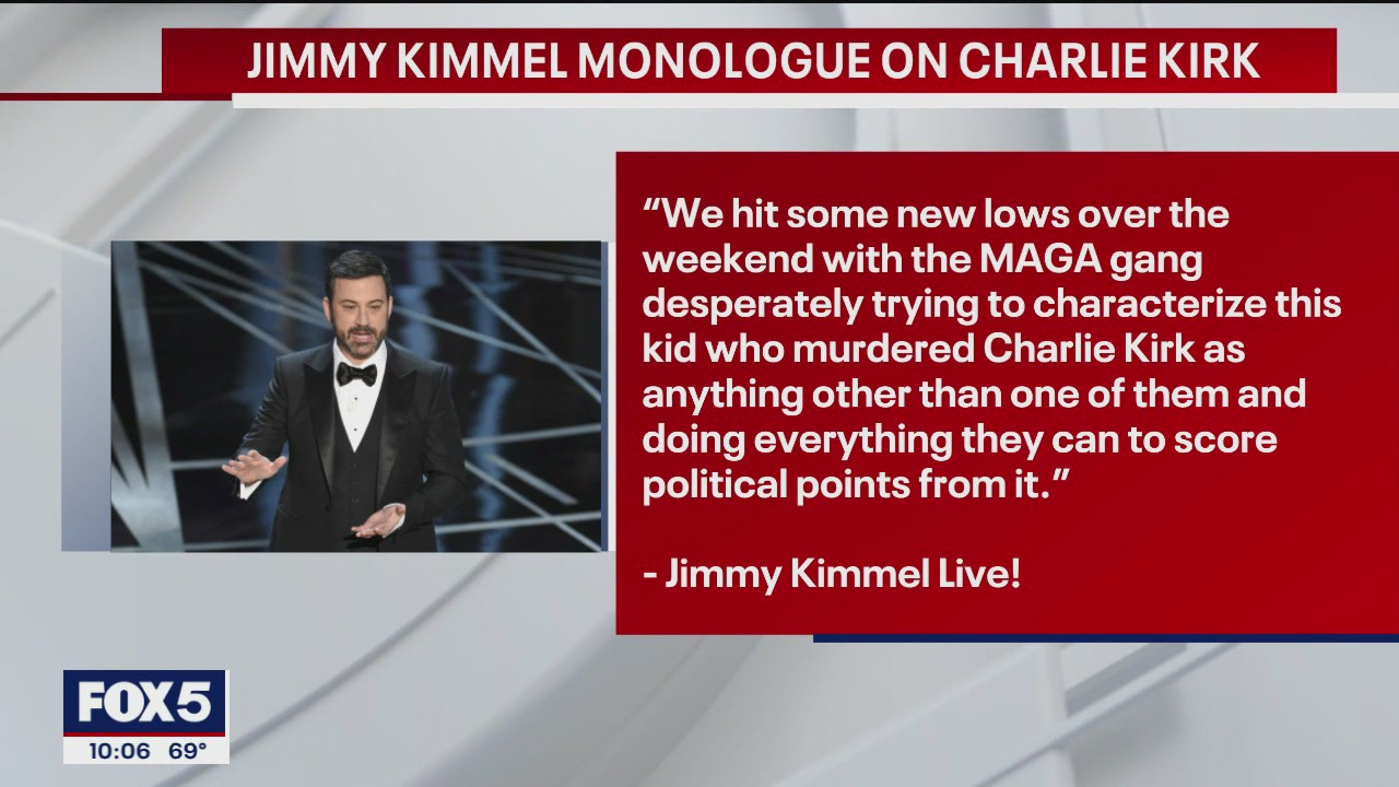 Jimmy Kimmel Live! pulled by ABC stations over host's Charlie Kirk comments