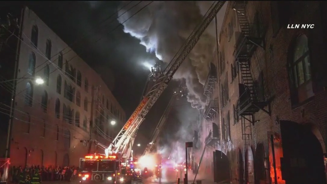 Fire damages Brooklyn warehouse; firefighters injured