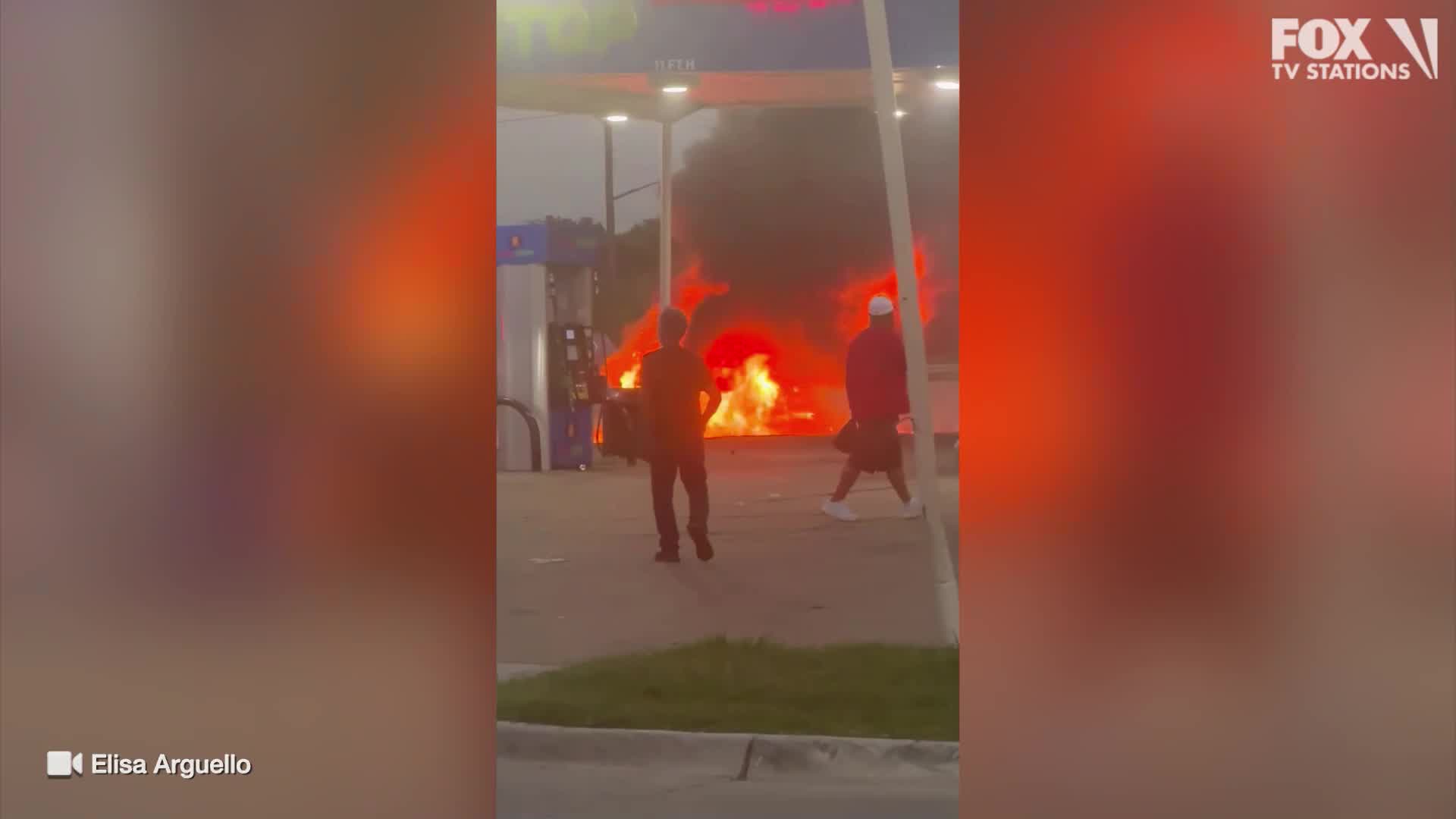 VIDEO: Aftermath of Grand Prairie fiery crash