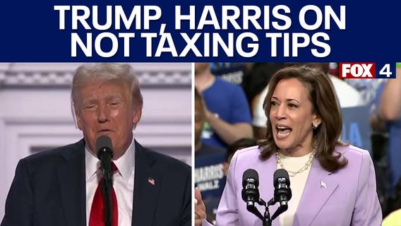 Trump, Harris on eliminating taxes on tips