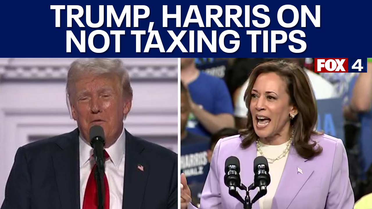 Trump, Harris on eliminating taxes on tips