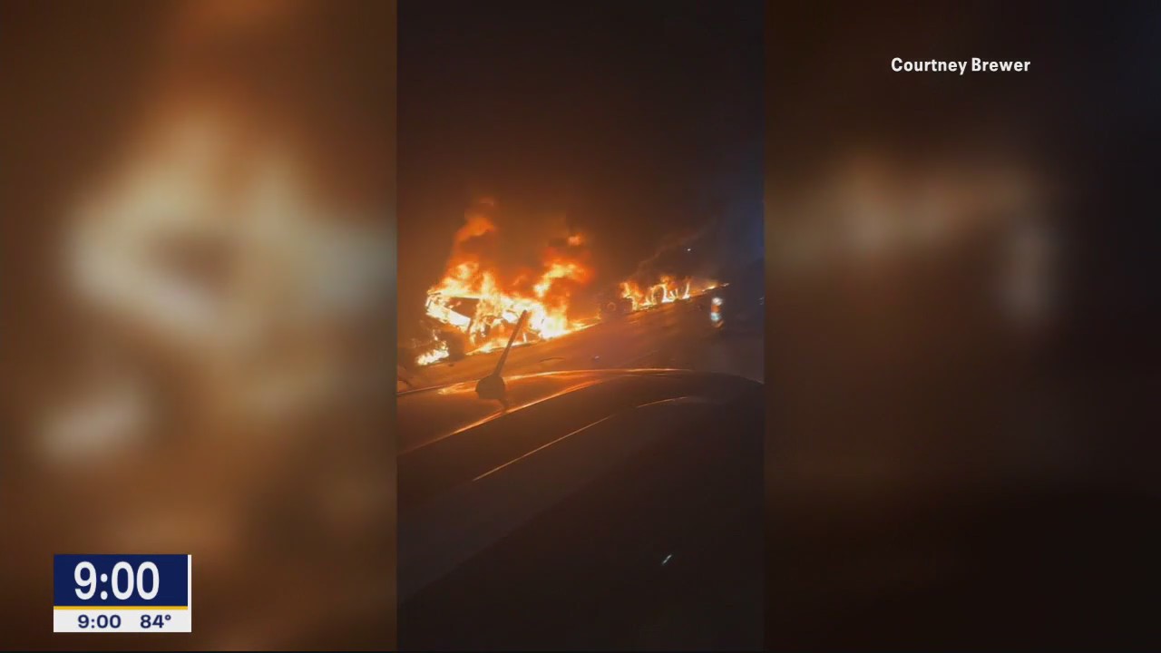 Fort Worth officer struck at I-35W crash scene