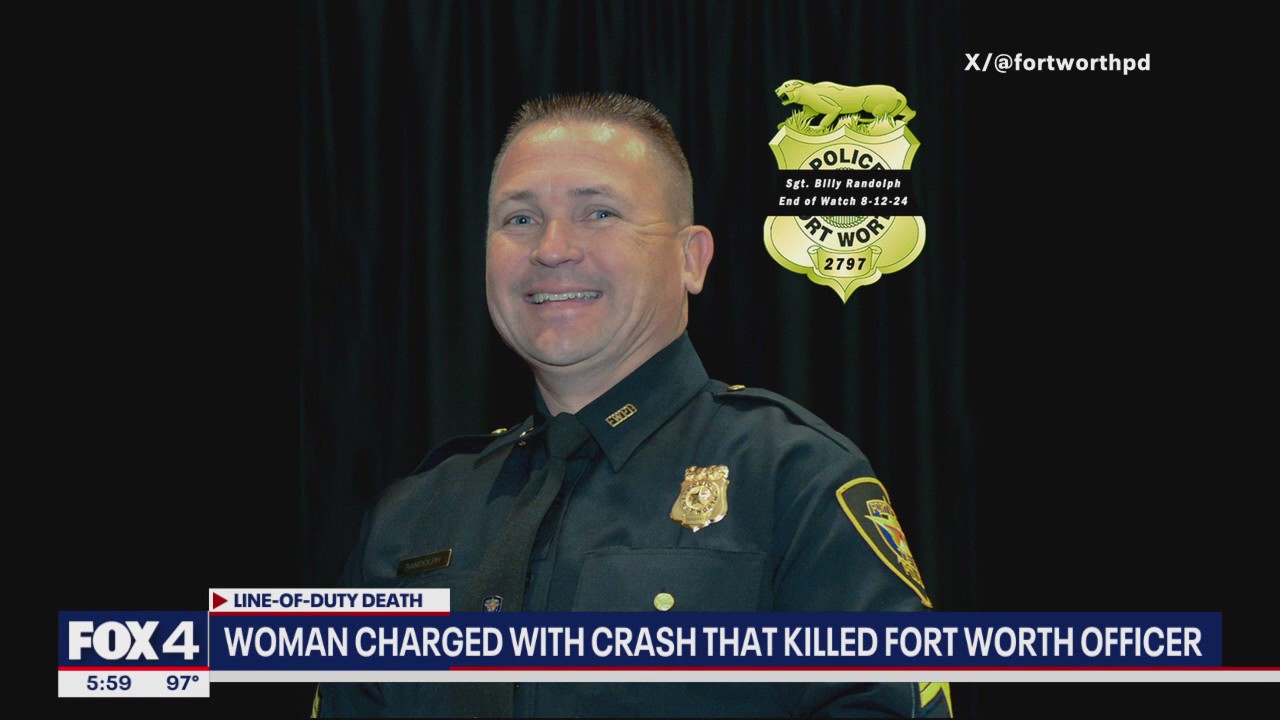 Woman charged for Fort Worth officer's death