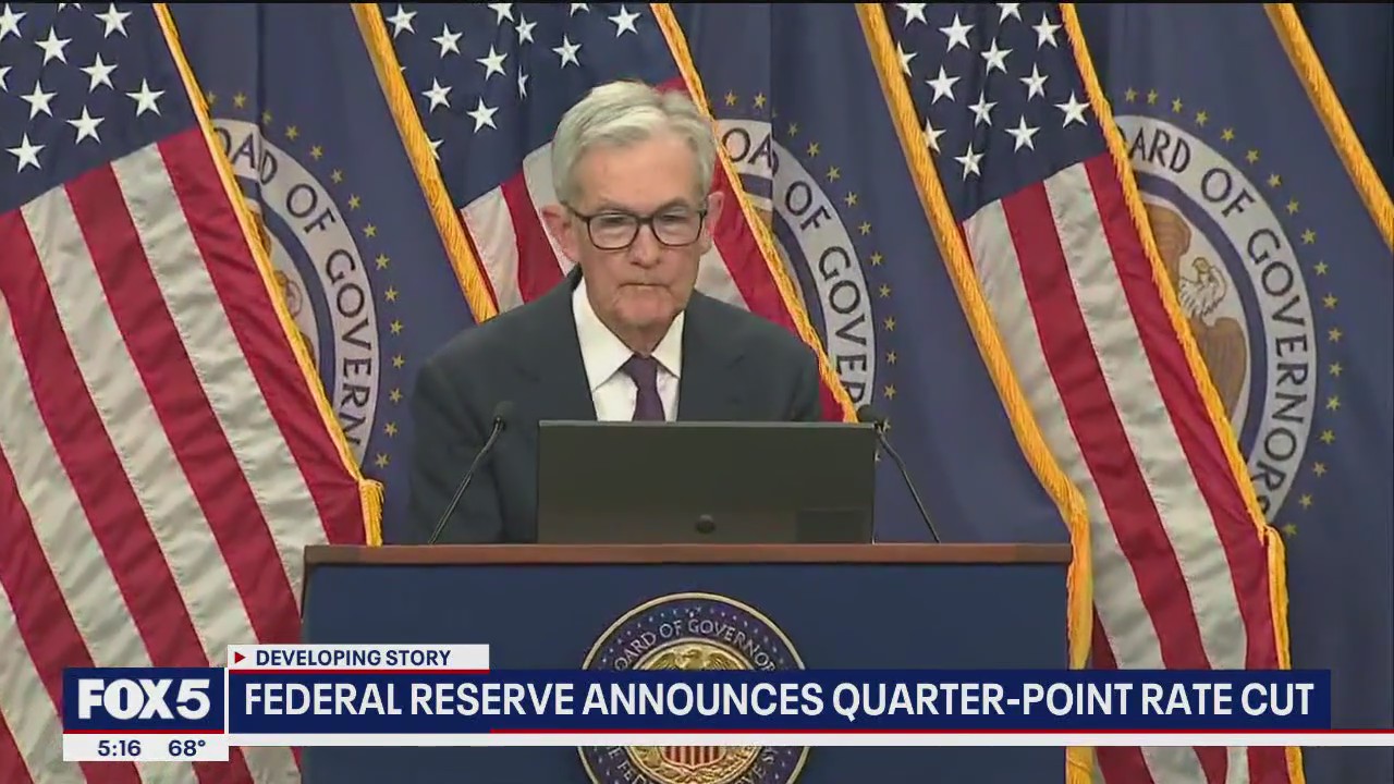Federal reserve announces quarter-point rate cut