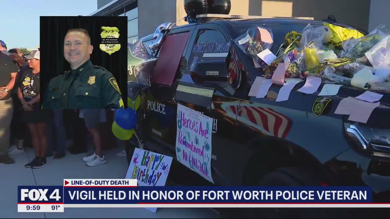 Vigil held in honor of slain Fort Worth officer