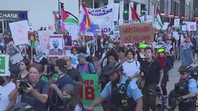 Protesters march in Chicago ahead of DNC