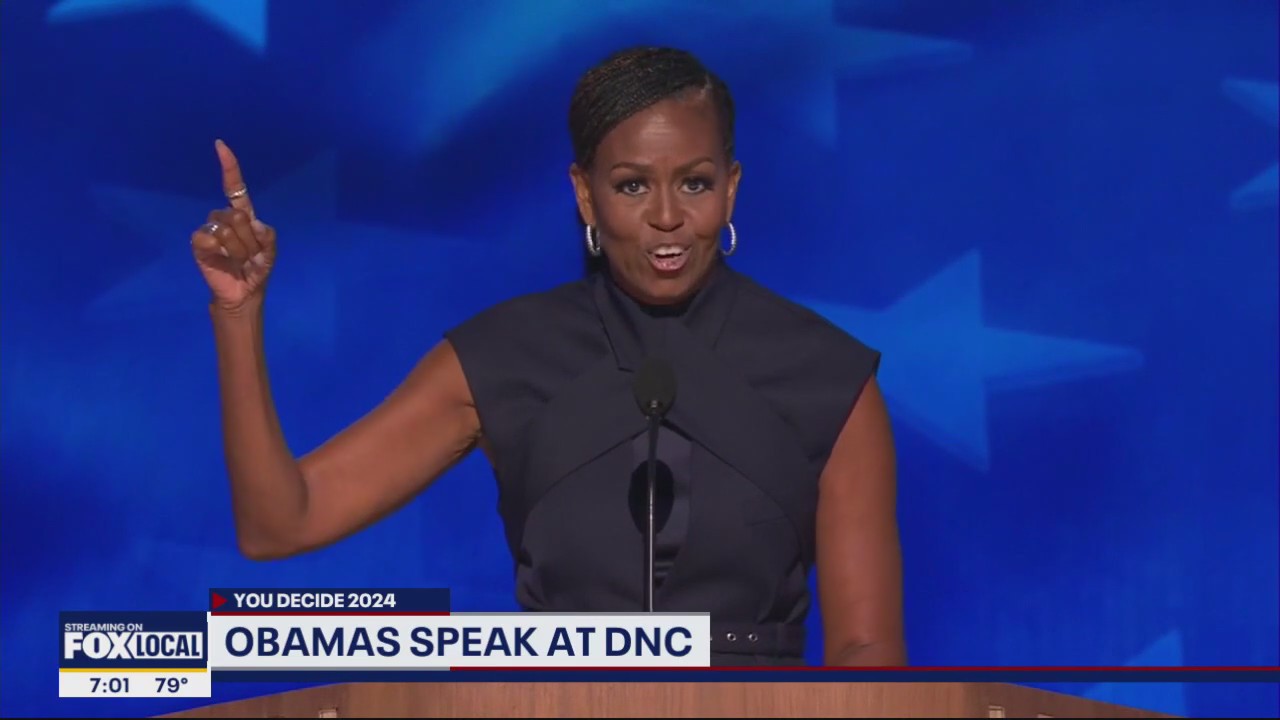 DNC: Barack and Michelle Obama speak on Day 2