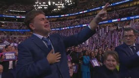 Tim Walz's son's emotional reaction to dad's speech