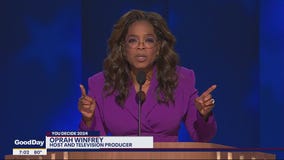 DNC: Oprah Winfrey addresses the crowd on Day 3