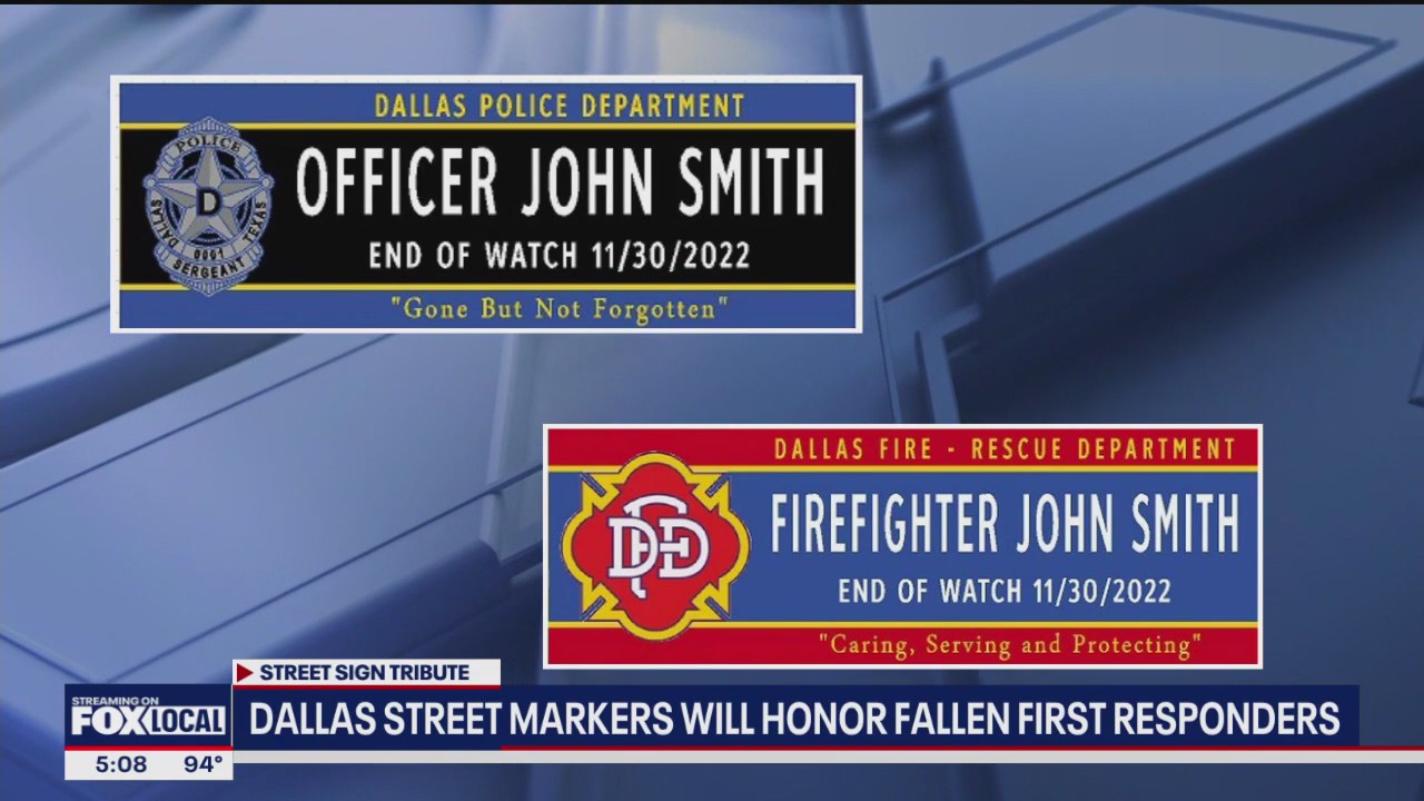 Dallas to honor fallen first responders with new signs